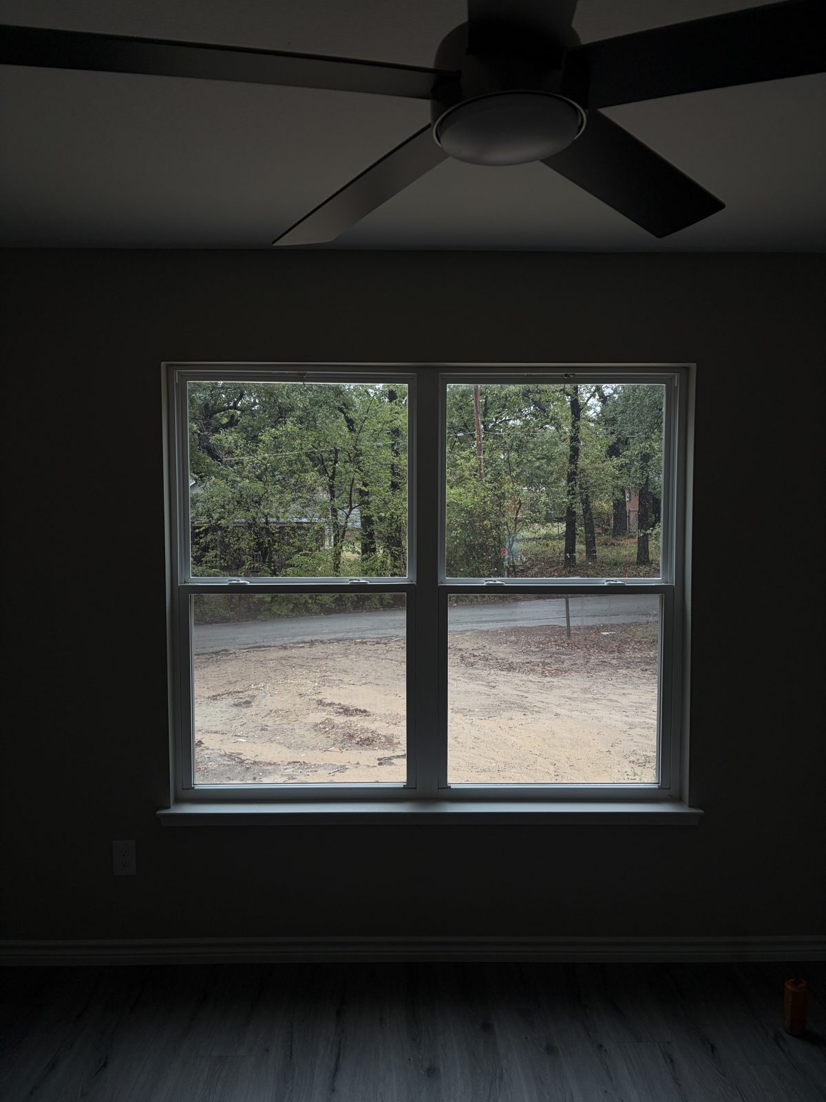 Bedroom window with privacy film
