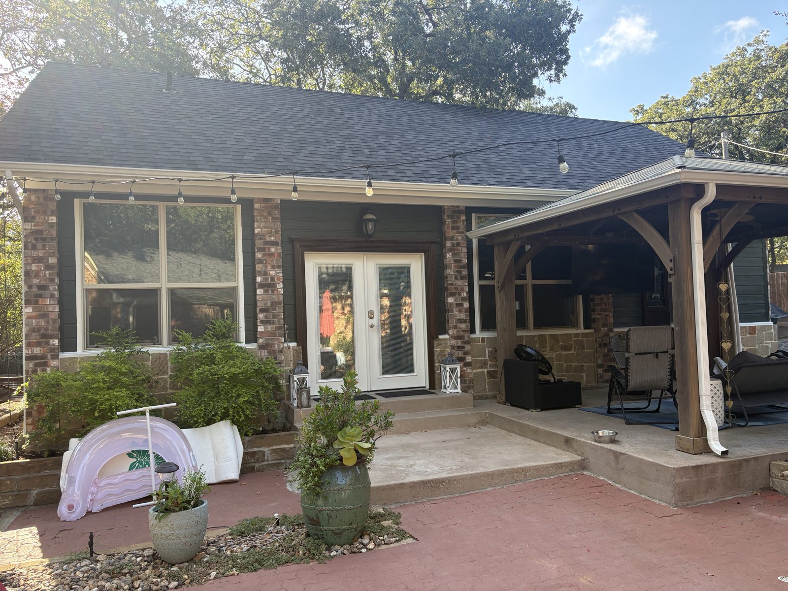 Covered patio windows and doors