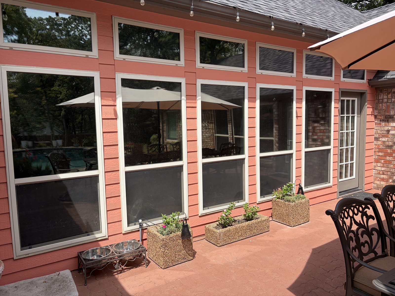 Sunroom window tint install, Keller TX